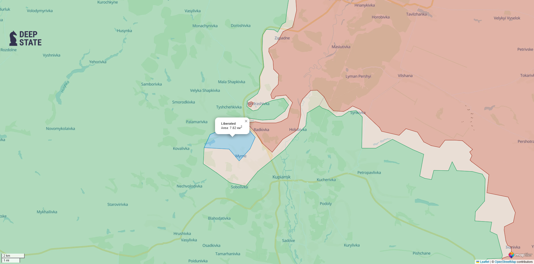 Ukraine liberates Myrne near Kupiansk in Kharkiv region